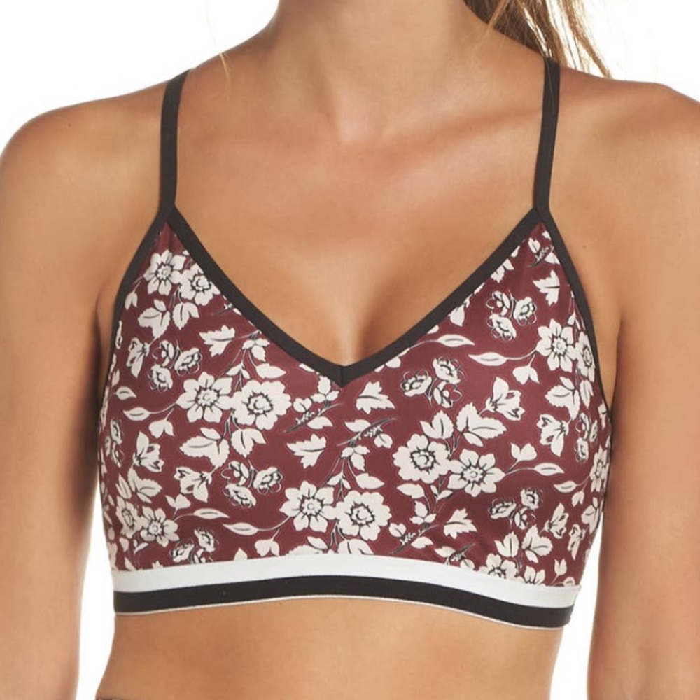 NWT Kate Spade Whimsy Bi-Stripe Sports Bra Bralette